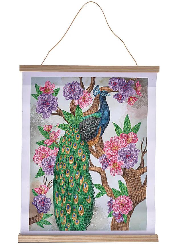 Crystal Art - CA Scroll Kit: Peacock Peony - Limolin 