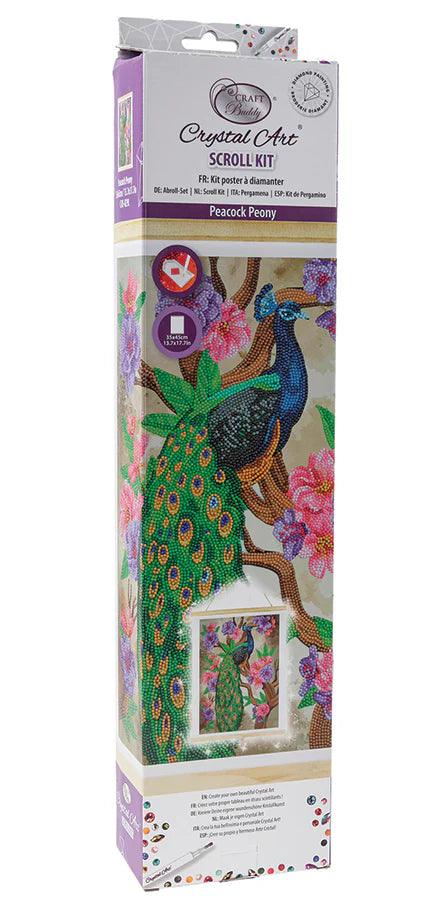 Crystal Art - CA Scroll Kit: Peacock Peony - Limolin 