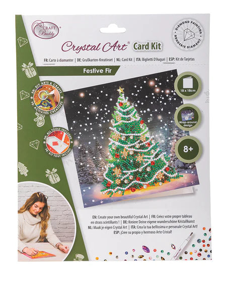 Crystal Art - Card Kit: Festive Fir - Limolin 