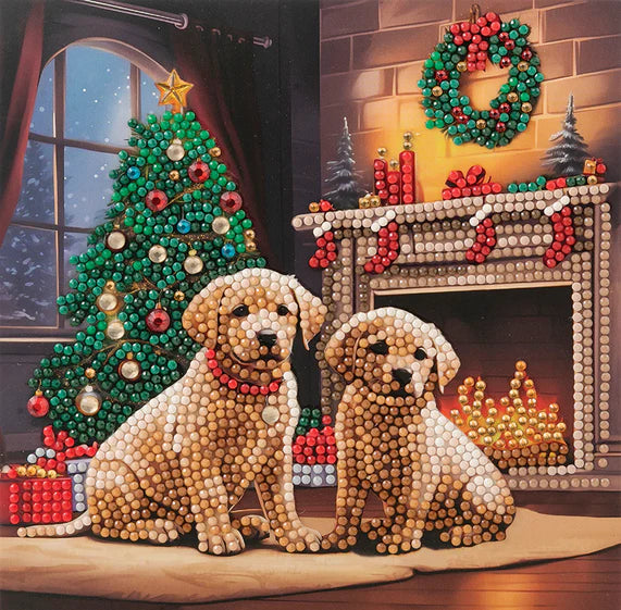 Crystal Art - Card Kit: Waiting for Santa - Limolin 