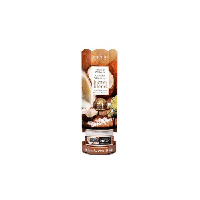 Cuccio - Présentoir Coconut & Gingembre/Coconut & White Ginger Butter (6 X 8Oz) - Limolin 