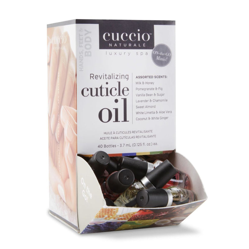 Cuccio - Revitalizing Mini Cuticle Oil Dispenser Assorted (40x 7ml) + - Limolin 