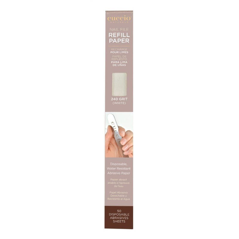 Cuccio - White 240 grit Stainless Steel Nail File Refill 50 Units - Limolin 