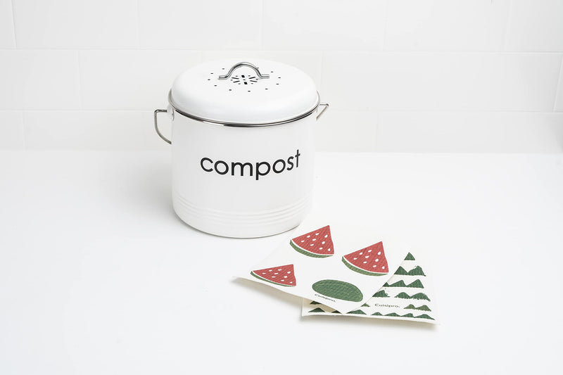 Cuisipro - All Purpose Eco-Cloth, SM 20x17cm Grn Triangle/Watermelon 2pk - Limolin 