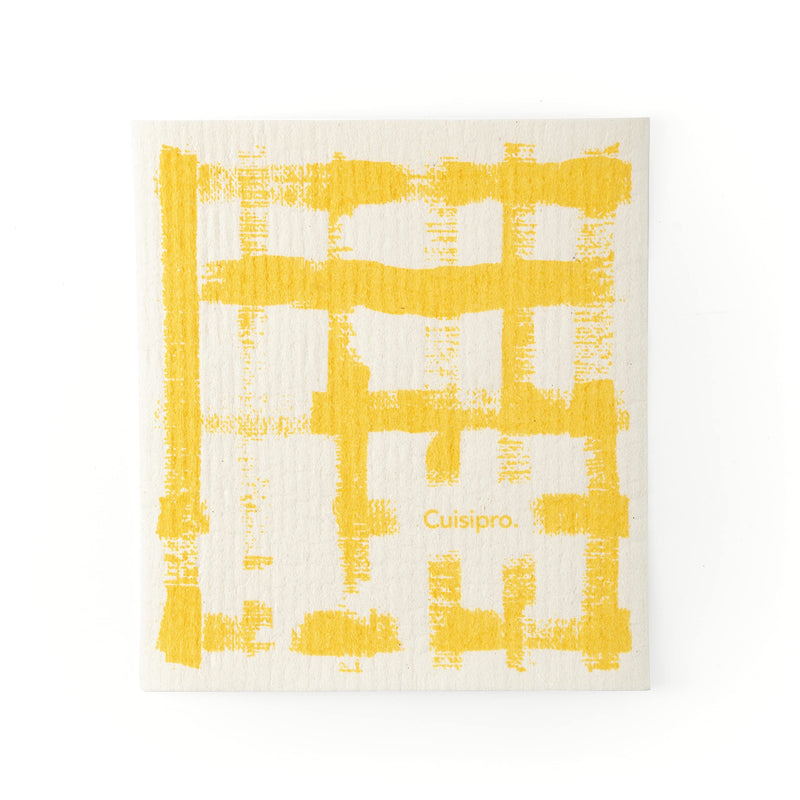 Cuisipro - All Purpose Eco-Cloth, SM 20x17cm Yellow Stripe/Lemon 2pk - Limolin 