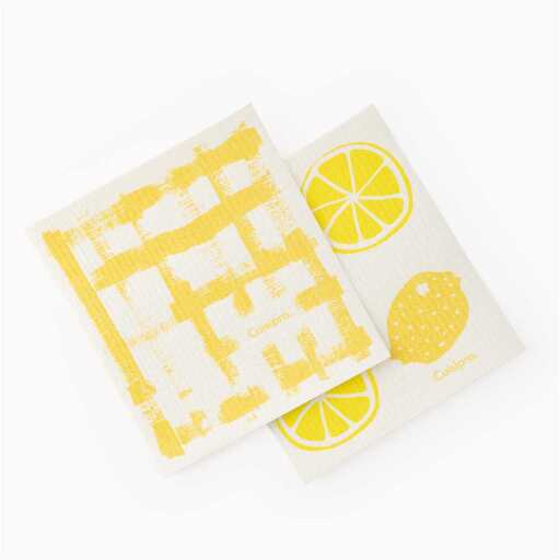 Cuisipro - All Purpose Eco-Cloth, SM 20x17cm Yellow ZigZag/Pineapple 2pk - Limolin 