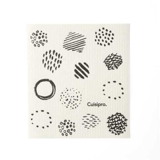 Cuisipro - All Purpose Eco-Cloth, SM 20x17x0.2cm/7.87x6.7" Black Circle - Limolin 