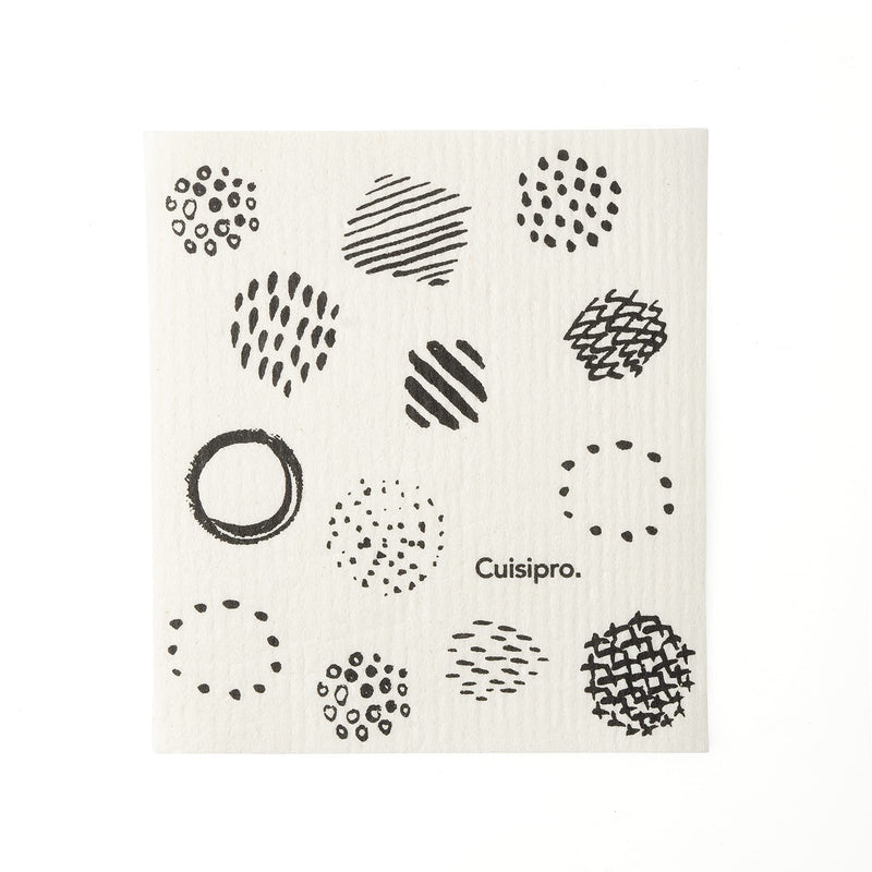 Cuisipro - All Purpose Eco-Cloth, SM 20x17x0.2cm/7.87x6.7" Black Circle - Limolin 