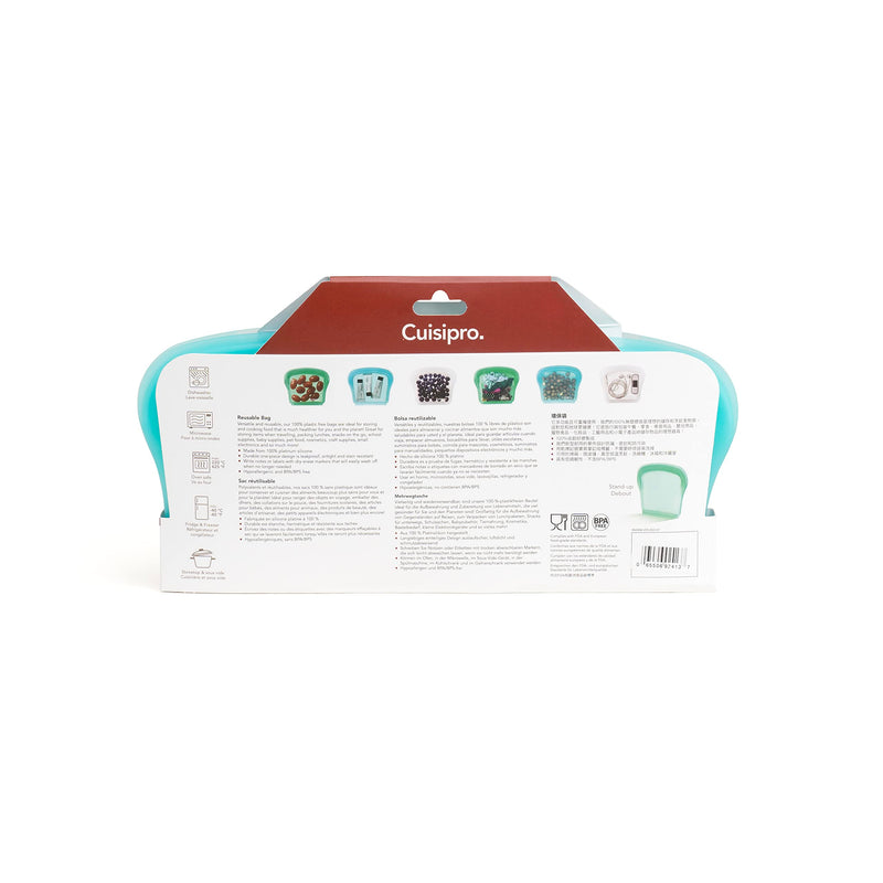 Cuisipro - Reusable Bags 2pc 13.3x12cm/5.25x4.75", 200ml Aqua - Limolin 