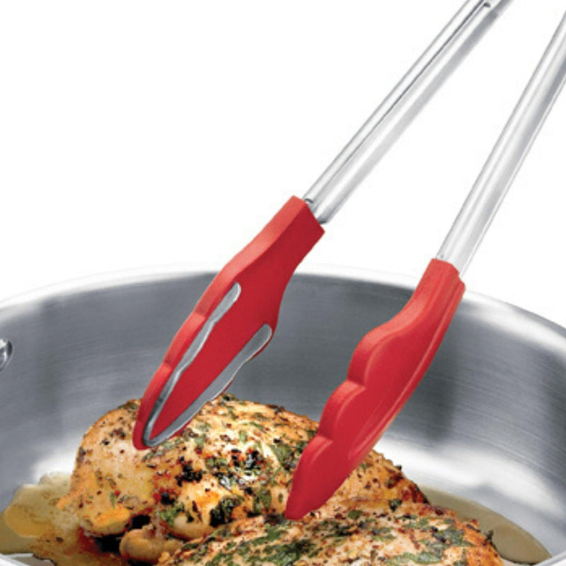 Cuisipro - Tongs with Teeth 12"/30.5cm Silicone Red - Limolin 