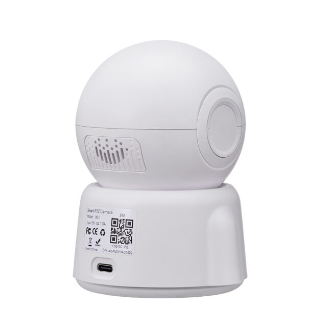 Gyration - Smart Home Indoor Wifi Camera 2K Cyberview 2000 PTZ (Pan Tilt Zoom) Built in Mic Night Vision Google & Alexa - Call Button - White