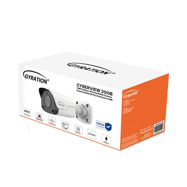 Gyration - Outdoor Network Camera CYBERVIEW 200B 2MP Outdoor IR Fixed Bullet