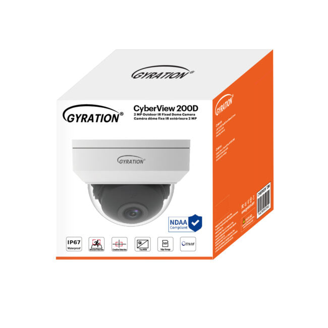 Gyration - Outdoor Network Camera CYBERVIEW 200D 2MP Outdoor IR Fixed Dome