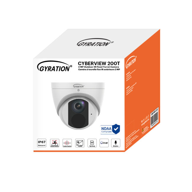 Gyration - Outdoor Network Camera CYBERVIEW 200T 2MP Outdoor IR Fixed Turret