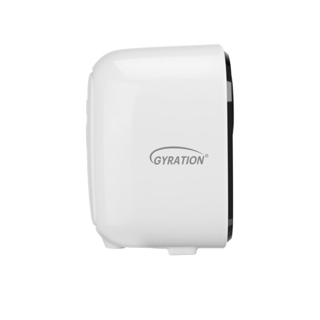 Gyration - Smart Home Outdoor/Indoor Wifi Camera 2MP Cyberview 2010 IP65 Waterproof Built in Mic Motion Detection Night Vision Rechargeable Battery - White