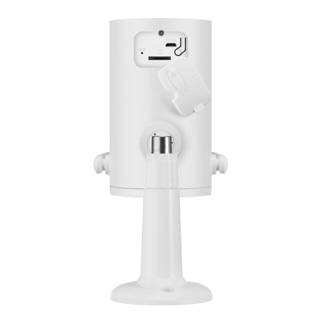 Gyration - Smart Home Outdoor/Indoor Wifi Camera 3MP Cyberview 3010 IP65 Waterproof Solar Powered Built in Mic Motion Detection Starlight Technology - White