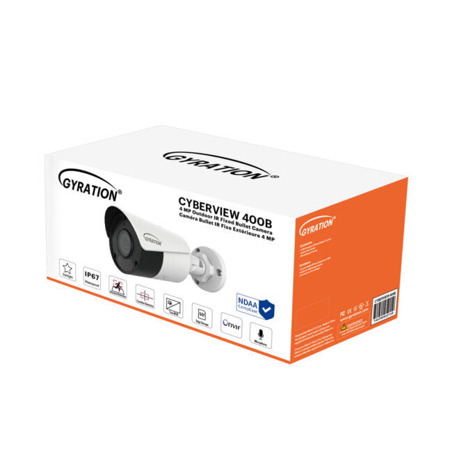 Gyration - Outdoor Network Camera CYBERVIEW 400B 4MP IR Fixed Bullet