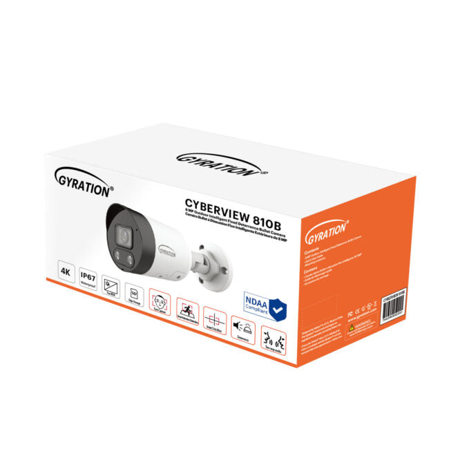 Gyration - Outdoor Network Camera CYBERVIEW 810B 8MP Intelligent Fixed Deterrence Bullet