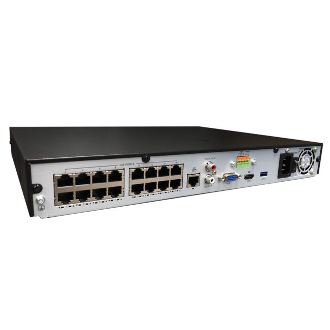 Gyration - Network Video Recorder (NVR) CYBERVIEW N16-TAA with PoE 16-Channel Input - TAA Compliant