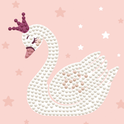 Swan Princess - Frame Included (3.7" x 3.7" - 9.5cm x 9.5cm)