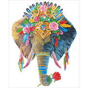 BOHEMIAN ELEPHANT (16.14" x 20.08" - 41cm x 51cm)