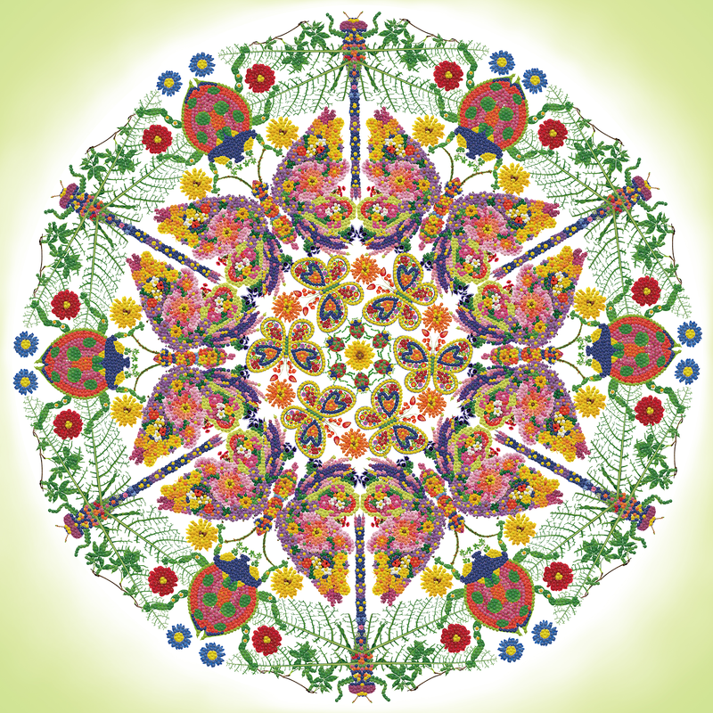 Kaleidoscope Garden 70X70