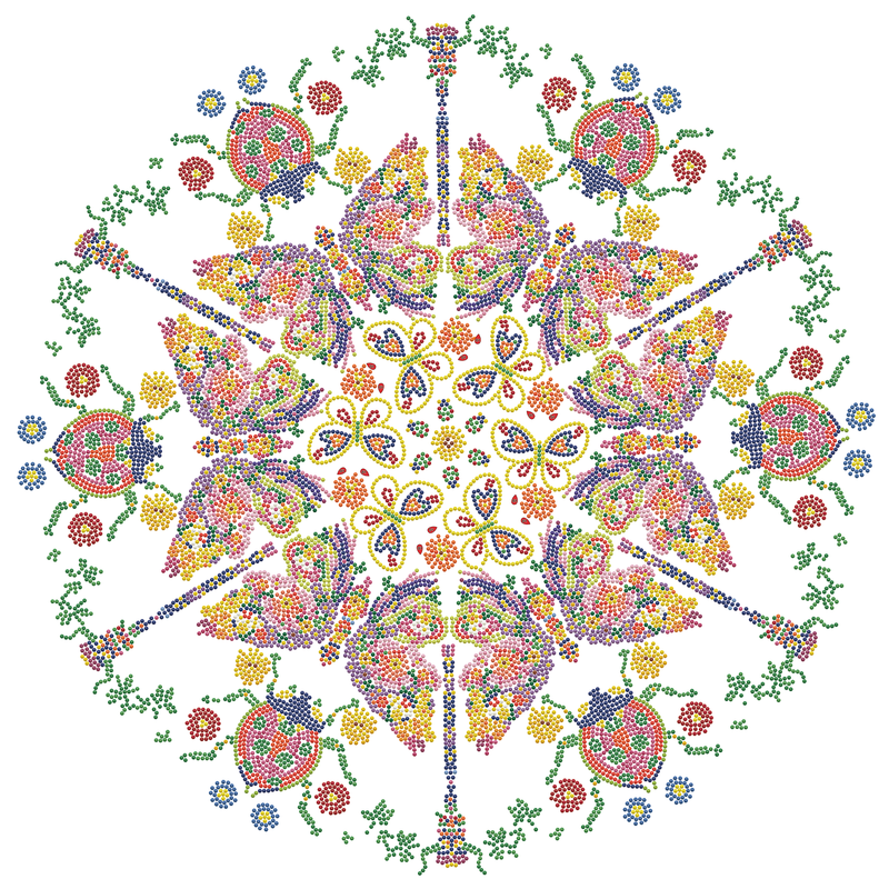 Kaleidoscope Garden 70X70