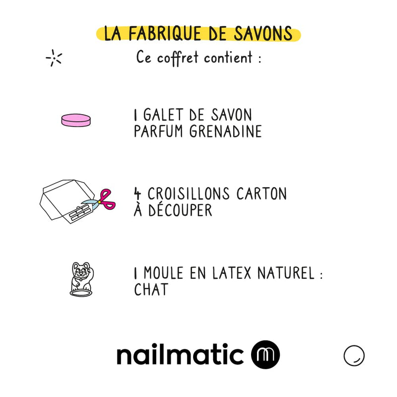 Nailmatic - Kids - Kitty DIY Soap Maker Kit - kit contents information