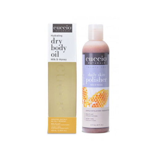 Cuccio - Polisher Milk & Honey 8Oz + Dry Body Oil 100Ml