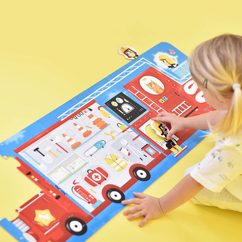 Banana Panda - MAKE-A-MATCH - 23pc PUZZLE FIRE TRUCK (2+) - Limolin 