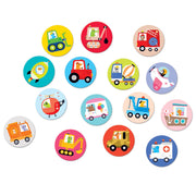Banana Panda - ON-THE-GO MEMORY GAME - VEHICLES - 30 discsa- (2+) - Limolin 