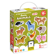 Banana Panda - PROGRESSIVE PUZZLES - FARM ANIMALS 30pc PUZZLE (18m+) - Limolin 