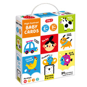 Banana Panda - HIGH CONTRAST - BABY - 12 Cardsa- (6m-9m) - Limolin 