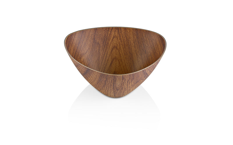 KITCHEN BASICS - FAUX WOOD Triangle Bowl Small 16x8cm/6.5x3" Polystyrene
