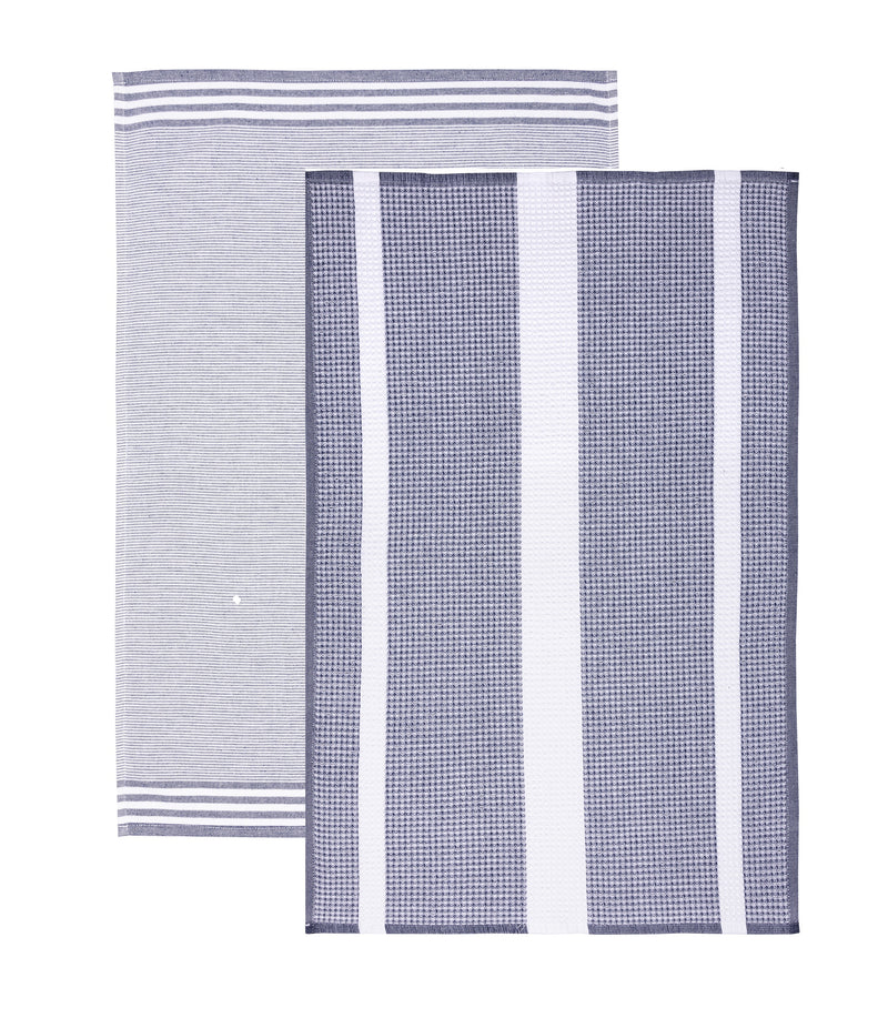 MU KITCHEN - Waffle Terry Towels 2/ST Navy