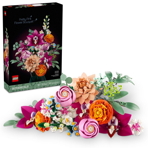 LEGO - 10342 - BOTANICAL COLLECTION - Pretty Pink Flower Bouquet - 749pcs