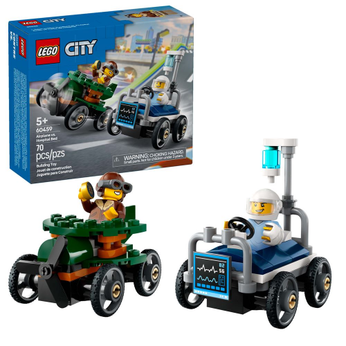 LEGO - 60459 - CITY - Airplane vs. Hospital Bed Race Car Pack - 70pcs