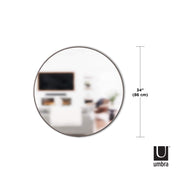 UMBRA - Hubba Wall Mirror _ Metallic-Titanium / 34" (86 cm)