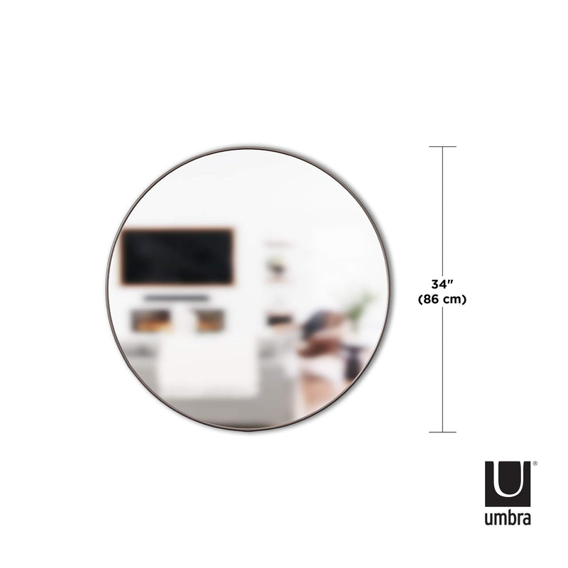 UMBRA - Hubba Wall Mirror _ Metallic-Titanium / 34" (86 cm)