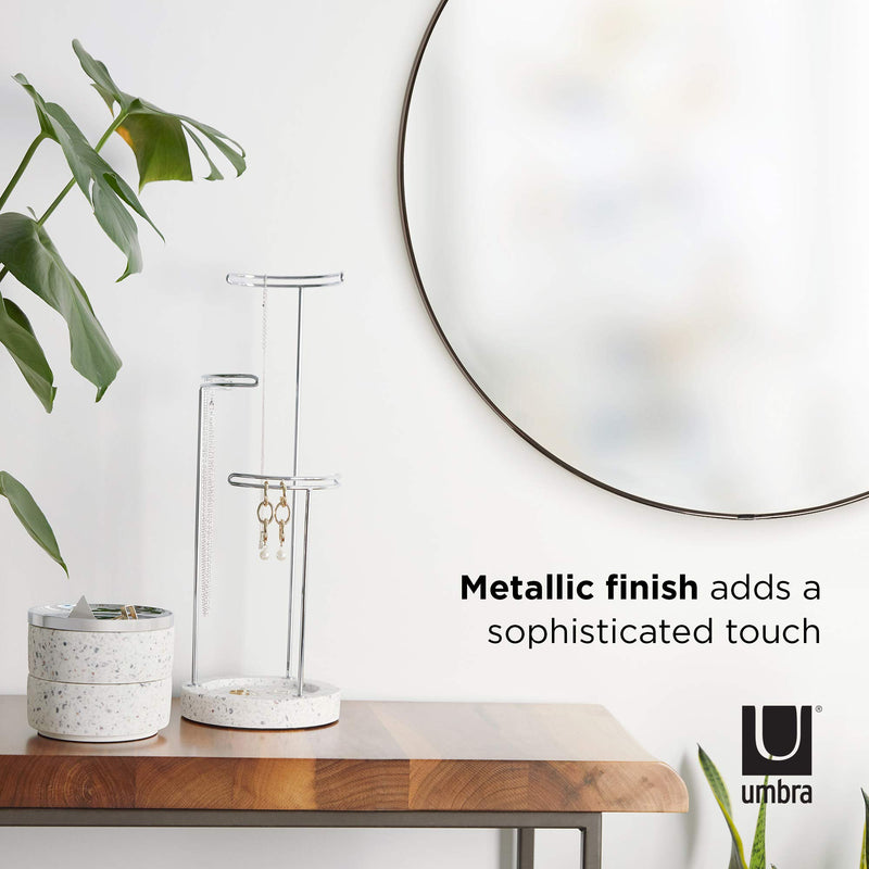 UMBRA - Hubba Wall Mirror _ Metallic-Titanium / 34" (86 cm)
