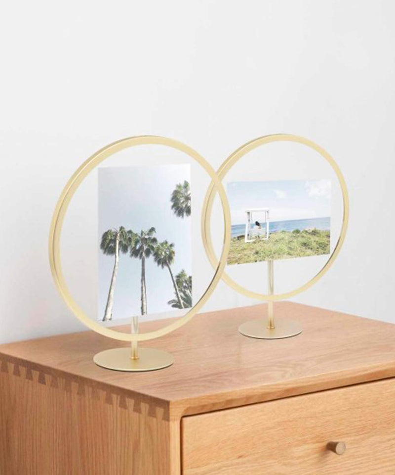 UMBRA - Infinity Picture Frame _ Matte-Brass / 5x7" (13x18 cm)