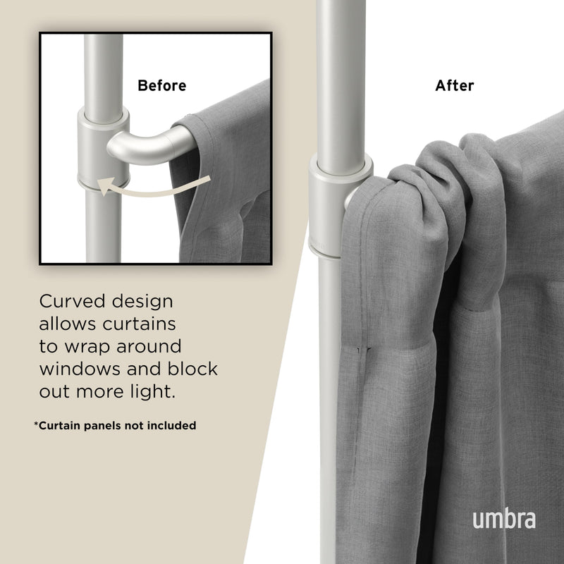 UMBRA - Anywhere Curtain Rod & Room Divider _ Metallic-Nickel / 36-66" (91-167 cm)