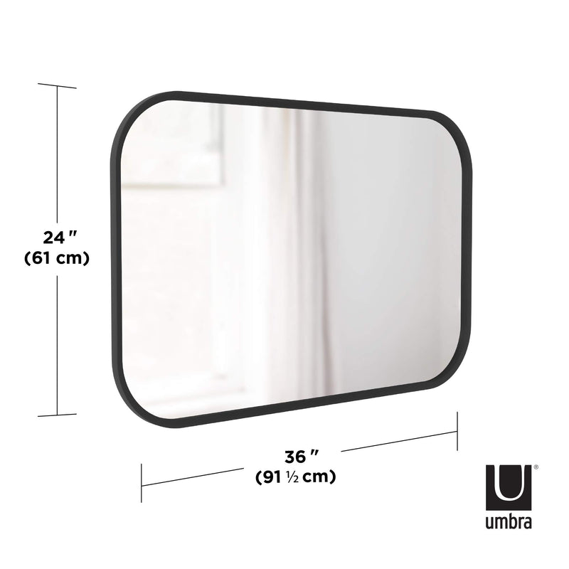 UMBRA - Hub Rectangle Wall Mirror _ Black / 24x36" (61x91 cm)