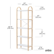 UMBRA - Bellwood 5-Tier Shelf _ White-Natural