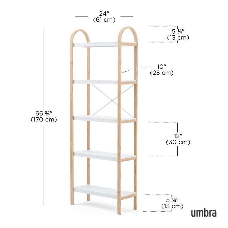 UMBRA - Bellwood 5-Tier Shelf _ White-Natural