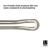 UMBRA - Midnight Blackout Double Curtain Rod _ Eco-Friendly Nickel / 42-120" (107-305 cm) / 3/4" (1.9 cm)