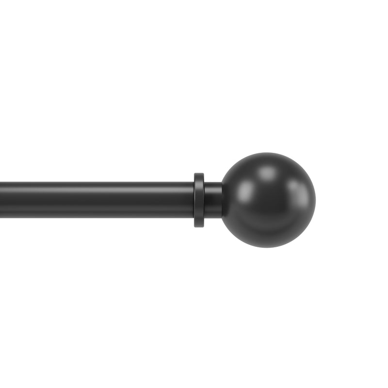 UMBRA - Bolas Curtain Rod _ Eco-Friendly Matte-Black / 36-72" (91-183 cm) / 1" (2.5 cm)