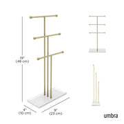UMBRA - Trigem Jewelry Stand _ White-Brass
