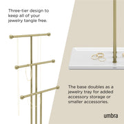 UMBRA - Trigem Jewelry Stand _ White-Brass