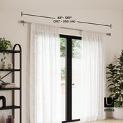 UMBRA - Blossom Curtain Rod _ Eco-Friendly Nickel / 42-120" (107-305 cm) / 1" (2.5 cm)